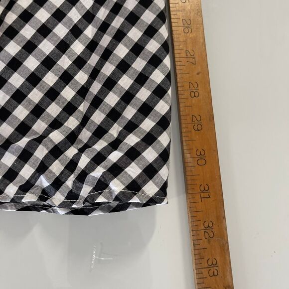 Anthropologie Sunday in Brooklyn Black White Gingham Check Flare Skirt Large NWT - Picture 6 of 6